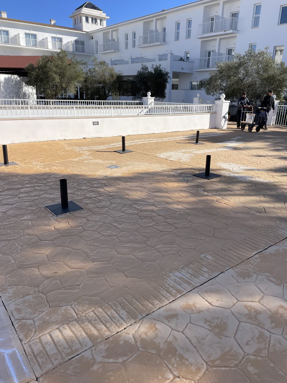 Pavimento de hormigón impreso restaurado